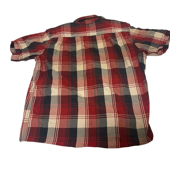 Carhartt Shirt Men Large Red Lightweight Button Down Pockets Casual Short Sleeve - Picture 2 of 8